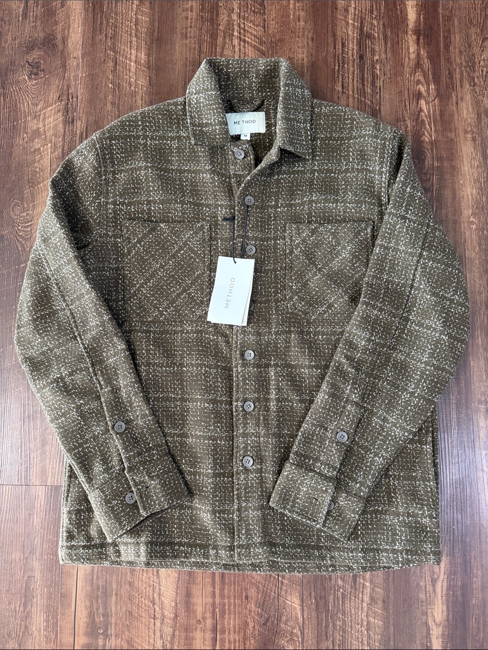 Method Men's Denver 2 Pocket Overshirt Size Medium New